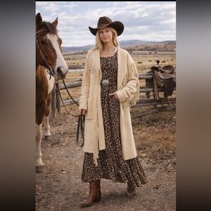 Anthropologie NWT NVLT Fringed Coatigan size 1X.